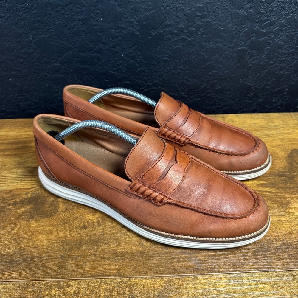 Cole Haan Pinch Weekender C22782 British Tan Leather Loafers Mens 10.5M